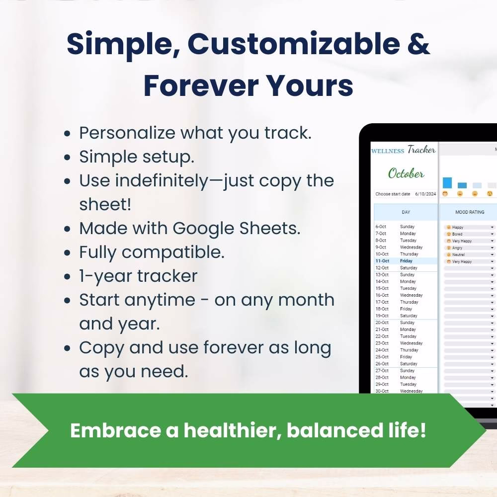 Full-Year Health Tracker in Google Sheets