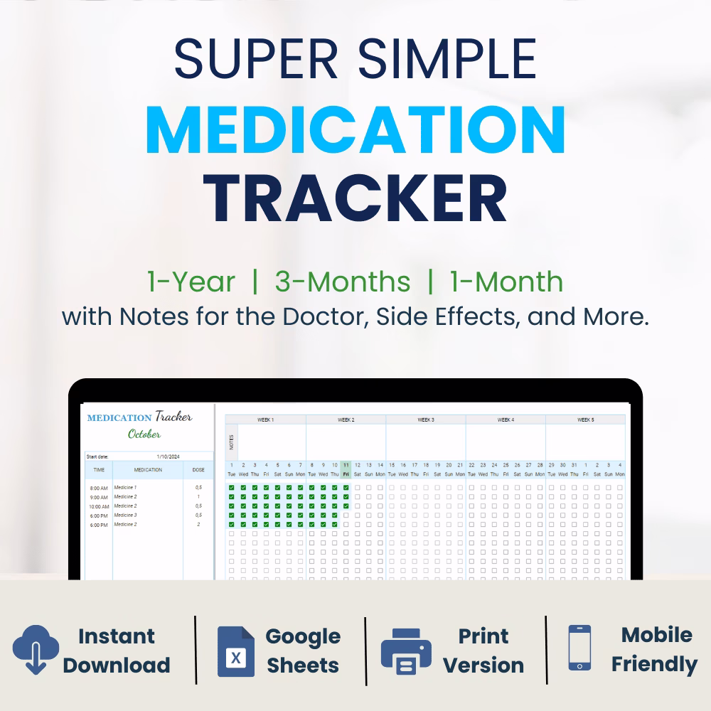 Google Sheets Prescription Log