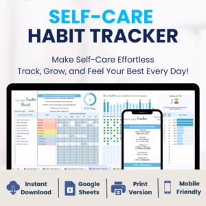 Self-care habit tracker for morning and evening routines