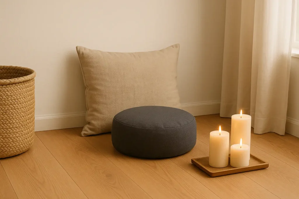 Tranquil, light-filled space for grounding micro habits